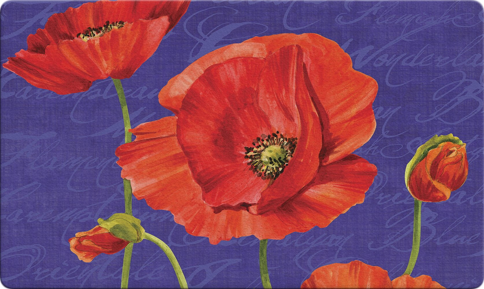 Toland Home Garden Bright Poppies Flower Spring Door Mat 18x30 Inch