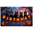 thumbnail image 1 of Halloween Theme Banner Decorative Creative Polyester Material for Birthday Party Holiday Event Indoor Decoration, 1 of 5