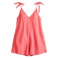 thumbnail image 4 of PBFRDSJ Womens Spaghetti Strap V Neck Plus Size Romper Sleeveless Button Down Wide Leg Short Jumpsuit Casual One Piece Romper Sizes S-3XL, 4 of 6