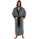 thumbnail image 1 of Bata de hombre con capucha de manga larga y tirantes de color block para el hogar, bata de baño de terciopelo, pijama, bata de dormir, blusa para hombre, 1 of 5