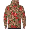 thumbnail image 7 of Naloa Rose Mix Leopard 1 Men's Casual Hooded Collar Drawstring Hoodies Pullover Sweatshirts Casual Long Sleeve Shirts-Large, 7 of 7