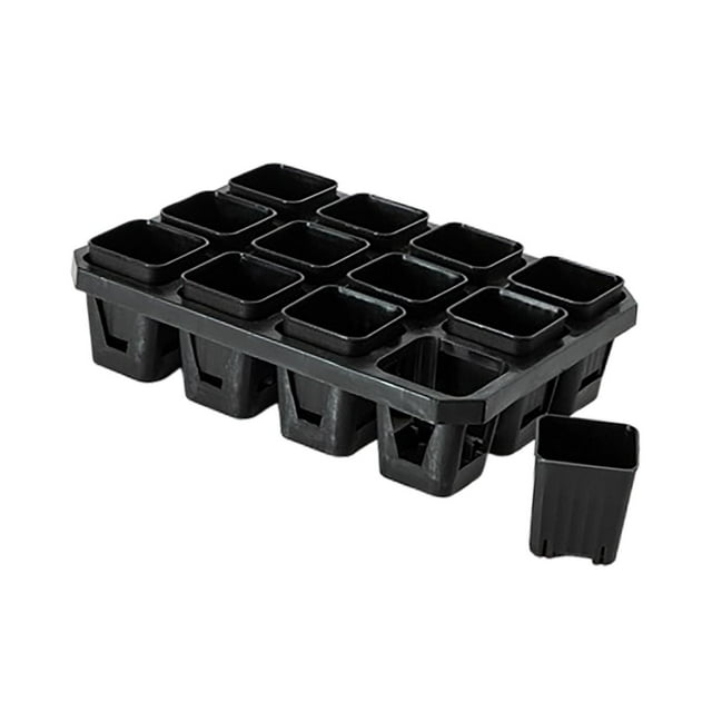 S SERENABLE Planter Box Reusable Vegetable Planting Box Seedling Pot for Balcony Kitchen 12 Grid