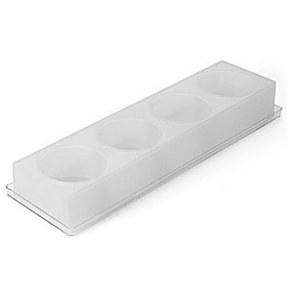 Silikomart Translucent Silicone Cylinder Mold, 4 Cavities 3-1/8" x 1-3/4" High