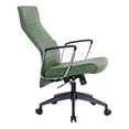 thumbnail image 3 of Leisuremod Hilton Leather Office Chair in Green, 3 of 7
