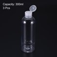 thumbnail image 3 of Uxcell 300ml Squeeze Bottles Refillable Dispensing Bottles Plastic Clear 3 Pack, 3 of 5