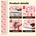 thumbnail image 5 of Western Peel and Stick Wallpaper Pink Red Cowboy Boots Floral Accents Soft Pink Wall Mural 17.7in x 9.8ft Self Adhesive Removable Wall Paper Renter Friendly Wallpaper for Nursery Bedroom Cabinets, 5 of 8