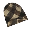 thumbnail image 4 of Adult Knitted Cap 11 X 10.6 In Two-Layer Design Breathable Light Dry And Easy Care Covering All Antiskid Anti-Wrinkle Argyle Plaid Khaki_3, 4 of 8
