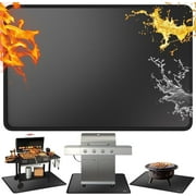 60*42in grill mats for outdoor grillLarge Under Grill Mat for Outdoor Charcoal, Flat Top, Smokers, Gas Grills, Fireproof Grill Pads, Indoor Fireplace Mat Prevents Ember Damage Wood Floor