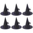 thumbnail image 1 of 6pcs Halloween Witch Hats novela Caps Accesorios de disfraces de brujas de Halloween, 1 of 6