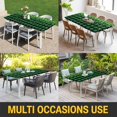 thumbnail image 5 of St. Patrick's Day Table Cloths for 3 Foot Rectangle Tables, Spring Shamrocks Farmhouse Green Checkered Patio Waterproof Elastic Fitted Tablecloths, Washable Rectangular Table Cover for Camping, 5 of 8