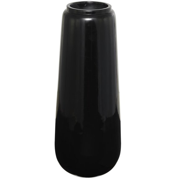 DecMode 40" Tall Floor Black Resin Vase