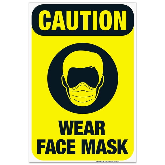 Please Wear Mask Sign, 24x36 Corrugated Plastic