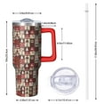 thumbnail image 2 of Red Christmas Collage Pattern Tumbler with Handle and Lid,40oz Double Wall Vacuum Insulated Tumbler,Cups Gift for Women and Men, 2 of 7