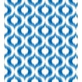 thumbnail image 3 of Ikat Duvet Cover Set, Ikat Damask Linked Motifs Pattern Blurry over Finer Tied Warp and Weft Yarns Design, Decorative 3 Piece Bedding Set with 2 Pillow Shams, Calking Size, Blue White, by Ambesonne, 3 of 3