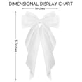 thumbnail image 4 of 1PC Satin Hair Bows for Women Large Hair Barrettes Ribbon for Girls Giant Long Bow Hair Clips Ponytail Holder Silk Big Hair Clips Accessories for Women(White), 4 of 5