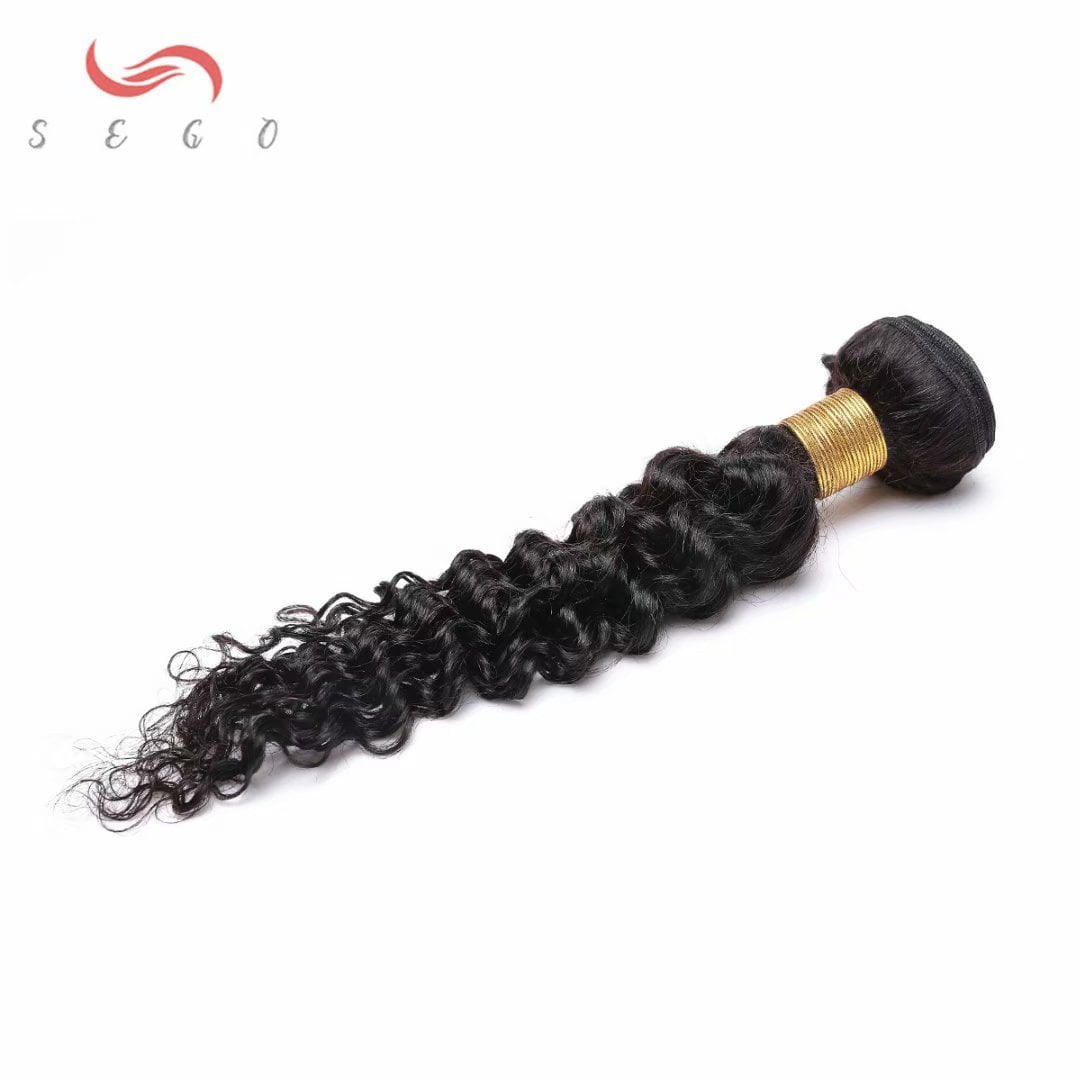 SEGO Brazilian Straight Human Hair 1 Bundles Straight Loose Wave 100% Unprocessed Virgin Hair Kinky Curly Hair Extensions Natural Black