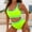 Yellow, variant on Jacenvly 2024 Bikinis for Juniors 2 Piece Quick Drying Swimsuits for Women 2 Piece Hawaiian Swim Cami Bra and Ruffles Bathing Sets Beachwear Solid Trendy Beach Bikini Wrap Blue