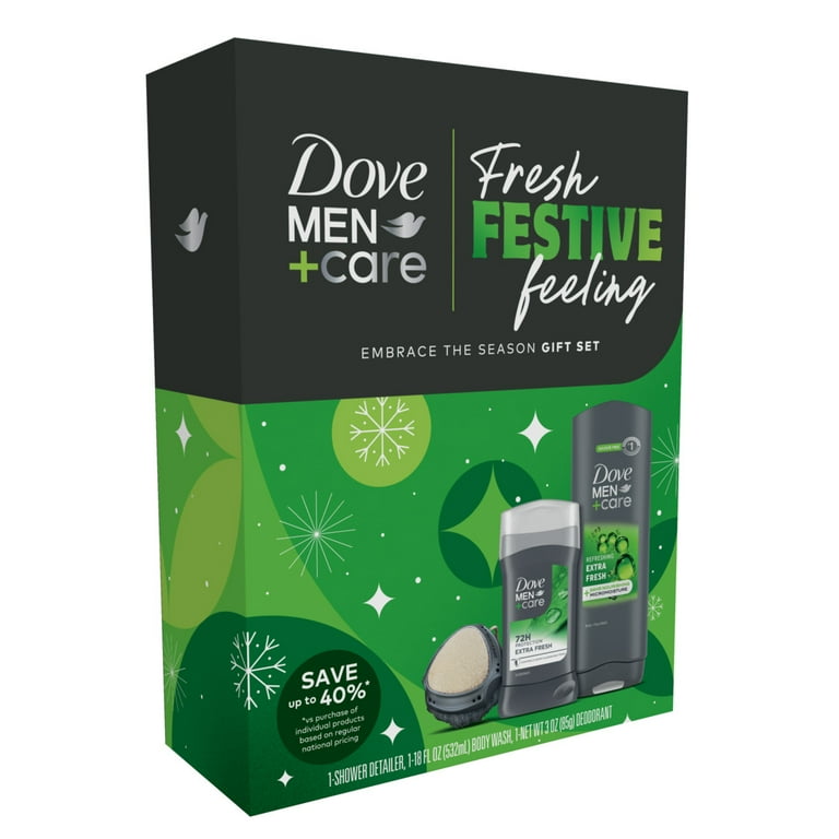 Dove CDセット Dove Men+Care Holiday Gift Set: Extra Fresh Body & Face Wash