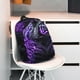 thumbnail image 3 of Easygdp Purple Plant White Tiger Mochila Ligera de 15 Pulgadas para Estudiantes, Mochila Cómoda para la Escuela y Viajes, Correas Ajustables, 3 of 6