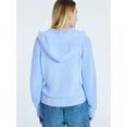 thumbnail image 3 of Free Assembly Women's Cotton Hoodie Sweater with Long Sleeves, Sizes XS-XXL, 3 of 5