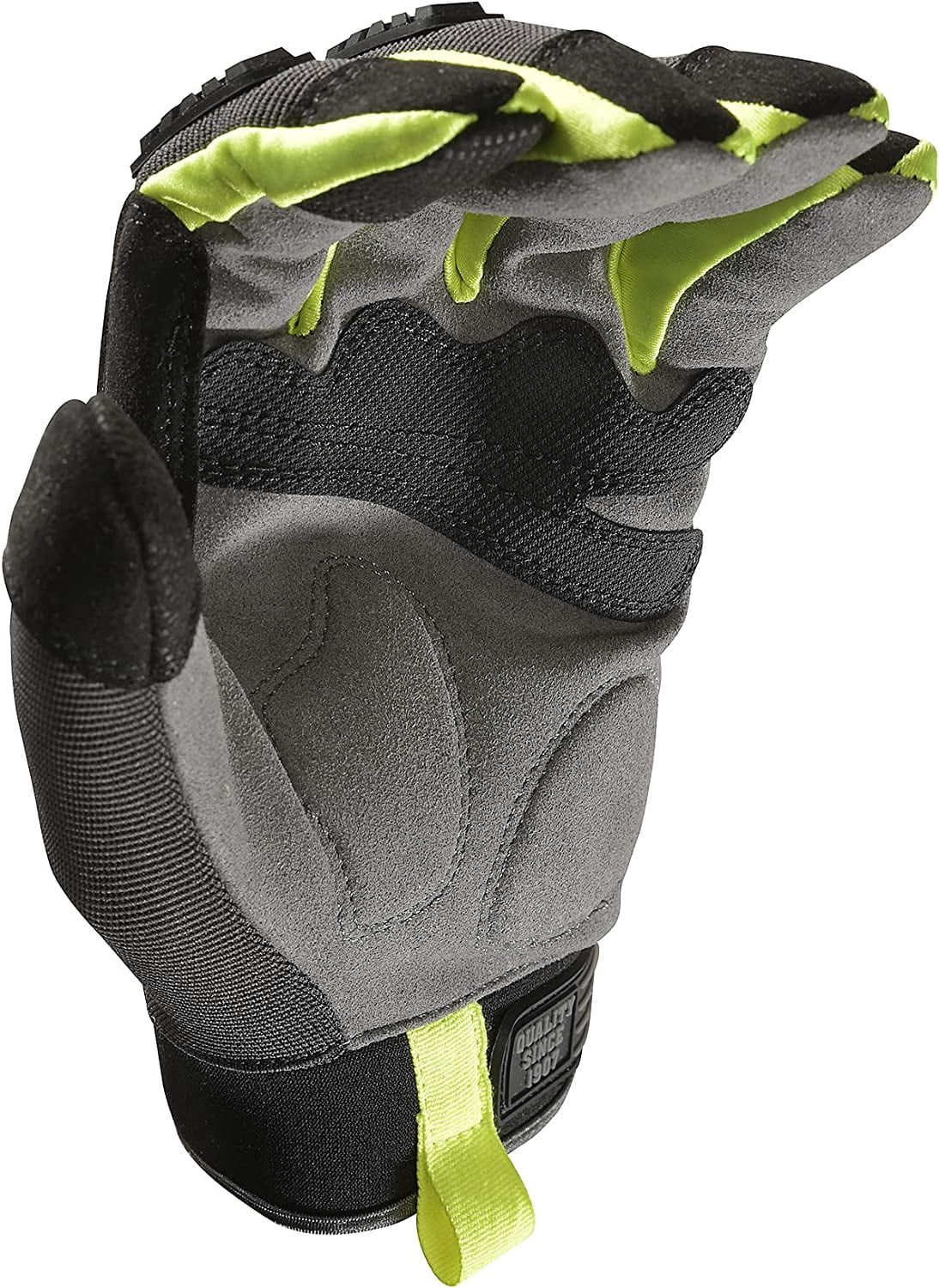 Wells Lamont 7039212 FX3 Mens Indoor & Outdoor Hi-Viz Work Gloves, Black & Yellow - Medium - Pack of 2