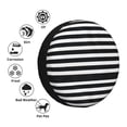 thumbnail image 4 of Naloa Black And White Stripes PVC Leather Spare Tire Wheel Cover for Car Truck SUV Camper Trailer Universal Fit many size14 inch, 4 of 6