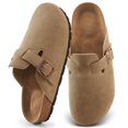 thumbnail image 7 of Ecetana Women's Suede Clogs & Mules Cork Footbed Slip On Leather Mules with Arch Support, 7 of 7