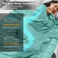 thumbnail image 3 of Quilted Microfiber 41"x60" Weighted 10lb Blanket, Turquoise by Blue Nile Mills, 3 of 10