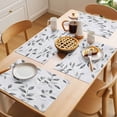 thumbnail image 5 of Gray Leaves Placemats Set of 6 Spring Rustic Branches Botanical Place Mats Indoor Wipeable Table Mats Washable Cloth Dining Table Placemats for Kitchen Holiday Party Home Decor 13x19 Inch, 5 of 9