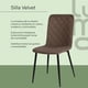 thumbnail image 2 of Set de 2 Sillas para Comedor Respaldo Alto Velvet Acolchadas cafe, 2 of 7