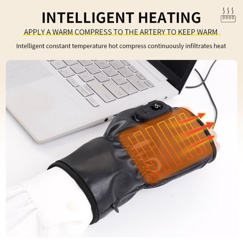 CEORPER Heating Ski Gloves 3 Temperature Settings Rechargeable Heated Gloves for Skiing