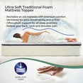 thumbnail image 6 of DOQU Home V-Guard 3" Memory Foam Mattress Topper - Help Your Immune System, 6 of 8