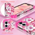 thumbnail image 6 of Casetego Phone Case for iPhone 16,Colorful Retro Oil Painting Print Flower Design Cute Floral Blossom Phone Cover Stylish Protective Phone Case for Girls Women,Pink, 6 of 8
