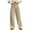 Khaki, variant on AherBiu Fleece Pajama Pants for Women Thermal Warm High Waisted Straight Leg Sleepwear Plush Trousers