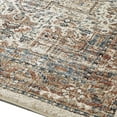 thumbnail image 2 of 84 x 63 Inches Polypropylene Rug with Medallion Print Brown and Beige- Saltoro Sherpi, 2 of 5