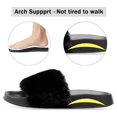 thumbnail image 5 of Barerun Women's Fuzzy Faux Fur Open Toe Slides Slippers, 5 of 8