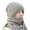 Gray, variant on Mosey Ladies Winter Hat Knitted Thick Solid Color Double-layered Windproof Warm Soft Ear Protection Elastic Anti-slip Beanie Scarf Combo Women Cap