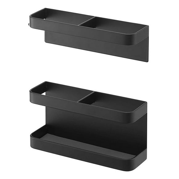 Soporte de paraguas magnético sin perforaciones, altura ajustable, soporte de paraguas montado en la pared para pasillo de hotel, color negro