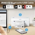 thumbnail image 3 of Impresora térmica de etiquetas de envío POLONO con Bluetooth, inalámbrica de 4 x 6 pulgadas para pequeñas empresas, compatible con Android, iPhone, Windows y Mac, ampliamente utilizada en eBay, Amazon, 3 of 5
