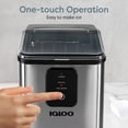 thumbnail image 4 of Igloo Self-Cleaning Countertop Ice Maker - Compact and Portable - Creates 26 lbs. Per Day, 8 Pieces Ready Every 7-8 Minutes - Includes Ice Scoop and Basket - Stainless Steel, 4 of 9