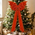 thumbnail image 2 of Extra Large Christmas Bow Decoration, Oversized Holiday Tree Topper for Porch, Window, Fireplace, Wedding Arch and Party Decor, Orange 45 inch, 2 of 6