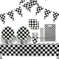thumbnail image 1 of 1 Set Checkered Flag Plates and Napkins Party Supplies Checkered Party Table Decorations, 1 of 6
