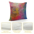 thumbnail image 4 of Art Abstract Throw Pillow Case Cushion Covers Bright Fuchsia, Magenta, Pink, Red, Yellow, Green and Blue Cotton Linen for Couch Bed Sofa Car Waist, 4 of 5