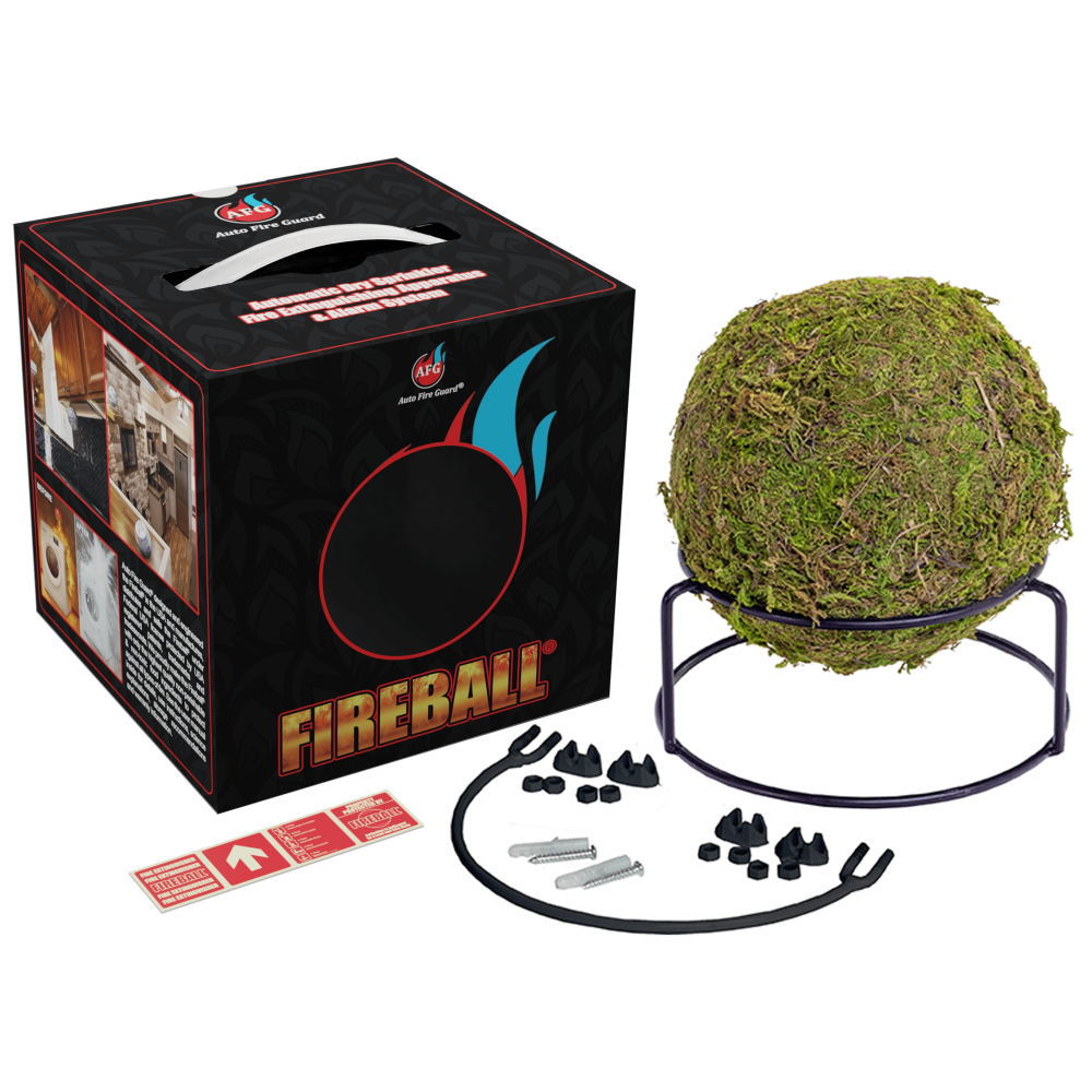 Moss // Fireball // Automatic Fire Extinguisher Ball + Stand // 3lbs