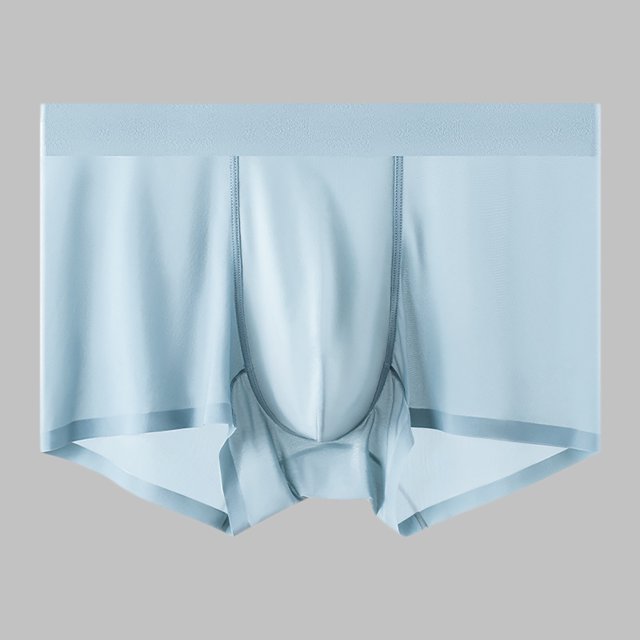 Calzones Para Hombre, Calzoncillos De Seda De Hielo Elásticos De Tiro Medio, Cómodos, Con Forro De Seda Natural En La Entrepierna