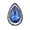 Encircled Teardrop, Navy/Silver-Tone, variant on Women's Teardrop Stone Studs Fashion Stretch Ring, Navy/Gold-Tone