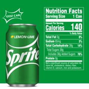Sprite Lemon Lime Soda Soft Drinks, 12 fl oz, 12 Pack, 3 Sets