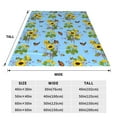 thumbnail image 3 of Salouo Sunflowers And Bees Print Bed Blankets,Flannel Blanket Comfortable Air Conditioning Blanket Lightweight Blanket for Sofa Bed Travel & Couch -80"x60", 3 of 8
