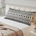 thumbnail image 4 of Black White Boho Body Pillow Covers 20"x54", Vintage Abstract Art Ethnic Tribe Soft Brushed Microfiber Breathable Throw Pillow Covers, Pillowcase with Zipper for Couch Sofa Bedroom Living Room, 4 of 9