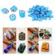 thumbnail image 4 of Cuentas de vidrio millefiori de cinco pétalos en azul y blanco, decoraciones con patrones de flores para hacer tú mismo, bolsa de 50 g para manualidades con fusión, 4 of 8